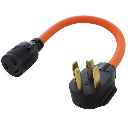 Ac Works Plug Adapter, STW, L6-30R, 14-30P, 1.5 ft., Orange S1430L630-018